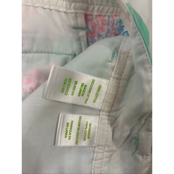 Lilly Pulitzer size 8 green seashells shorts Callahan coral - Picture 7 of 10